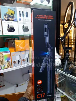 C17 AI Auto Tracking Gimbal for Phone With Bluetooth Remote & Tripod