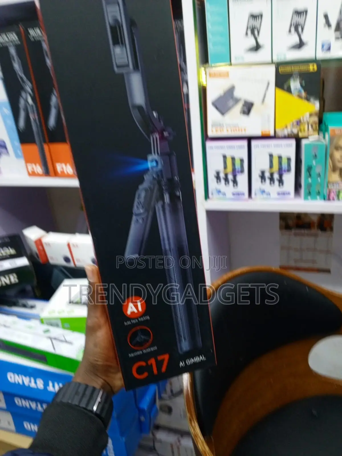 C17 AI Face Tracking Selfie Stick With 360° Rotation Phone Tripod