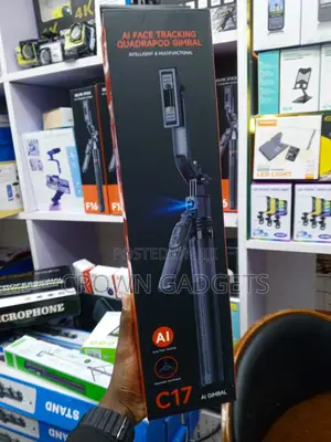 C17 AI Face Tracking Selfie Stick With 360° Rotation Phone Tripod