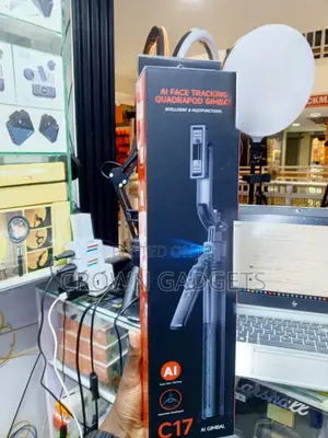 C17 Smart AI Tracking Smartphone Holder Gimbal With Folding Quadrapod