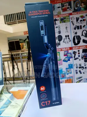 C17 AI Face Tracking Phone Gimbal Tripod Selfie Stick Bluetooth Remote