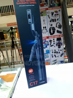 C17 AI Face Tracking Phone Gimbal Tripod Selfie Stick Bluetooth Remote