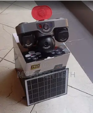 Triple Lens 4G SIM Card Solar CCTV Camera With Siren