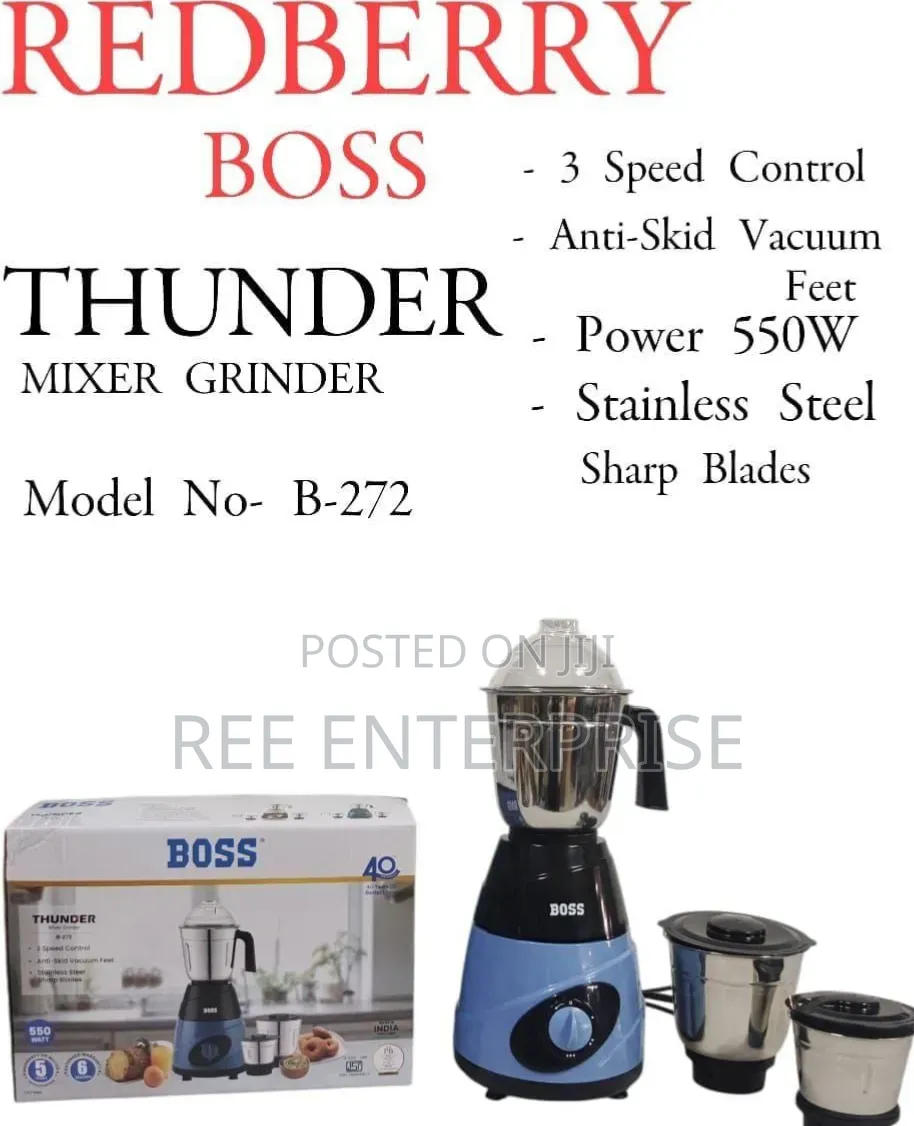 Redberry  Boss  Premium Range of Blender 
Thunder  - [ 550 Watts]