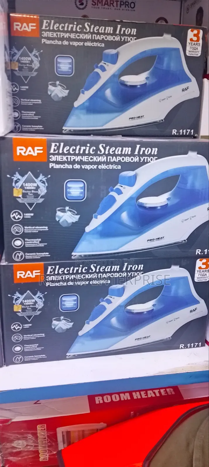 RAF Electric Steam Iron, Model R.1171.