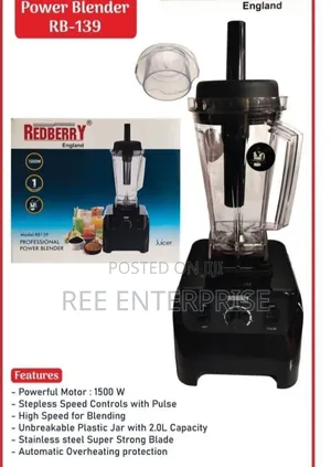 " REDBERRY  Commercial BLENDER 
Rb 139