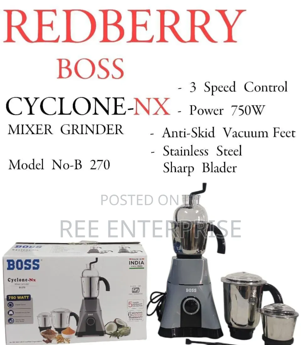 Redberry Boss  Premium Range of Blender 
Cyclone Nx   [ 750 Watts]