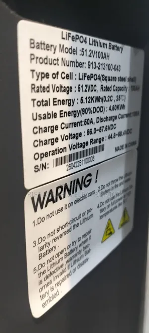 Felicity 5.12kwh - 48v Lithium Ion Battery BMS Compatible 6000 Cycle
