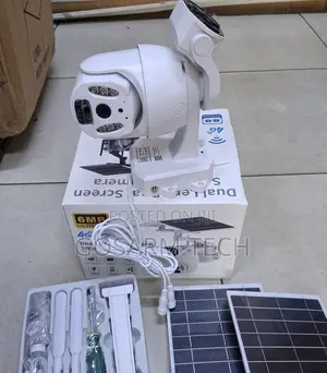 4G 6MP Ubox Dual Lens Dual Screen Solar PTZ Camera SIM Card Enabled
