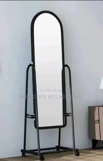 Full-Length Dressing Mirror With Shoe Rack