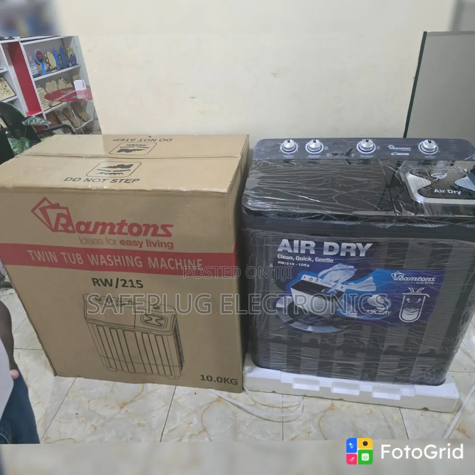 Black Ramtons 15KG Twin Tub Washing Machine –Large Capacity Top Loader