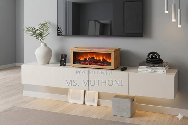 Wood-Grain Fireplace Flame Effect Essential Oil Diffuser / Humidifier