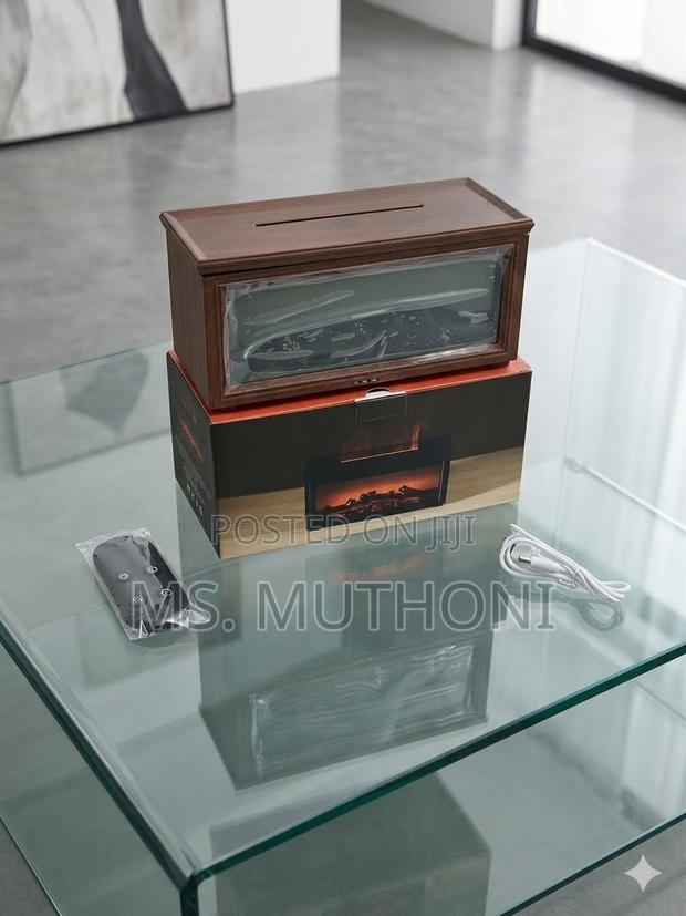 Wood-Grain Fireplace Flame Effect Essential Oil Diffuser / Humidifier - thumbnail 3