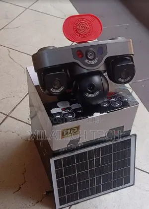 4G Triple Lens Solar PTZ CCTV Camera With Siren