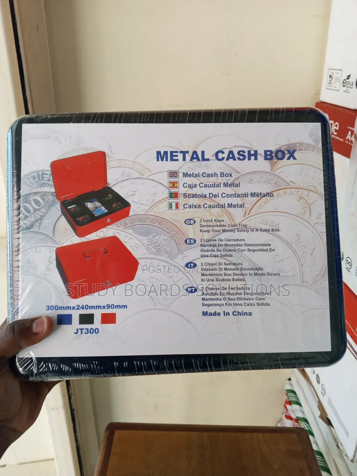 12-Inch Heavy-Duty Metal Cash Box – Keep Your Cash Safe & Organized