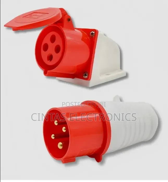 4 Pin Power Plug Industrial Connector Socket