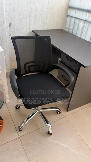 Modern Office Desk With Mesh Chair