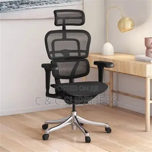 Black Full Mesh Orthopedic Home Chair.