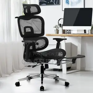 Black Full Mesh Orthopedic Home Chair.
