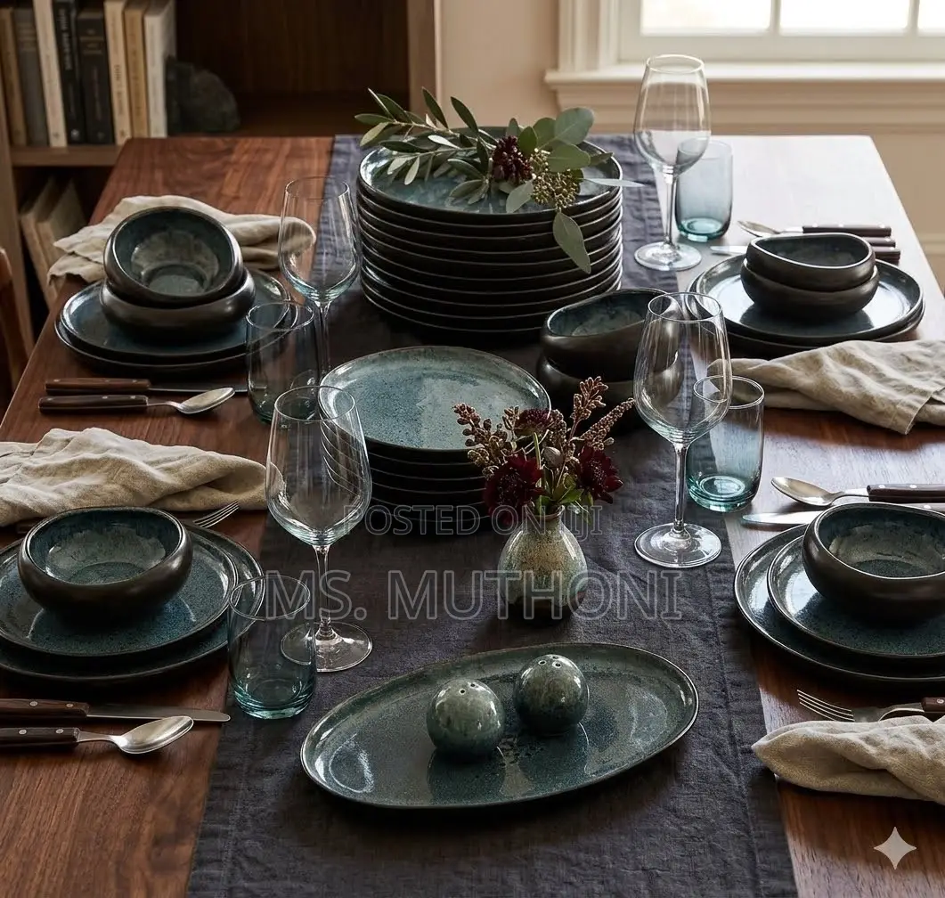 Modeen Dining 27 PCs Premium Glazed Stoneware/Ceramic