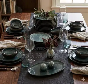 Modeen Dining 27 PCs Premium Glazed Stoneware/Ceramic