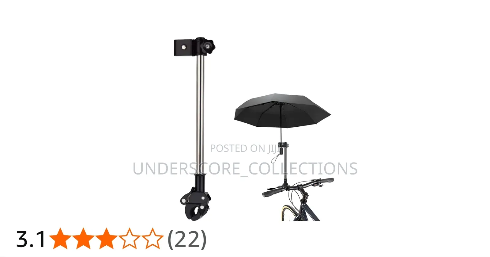 Umbrella Holder Designed to Mount an Umbrella Onto the Handlebar