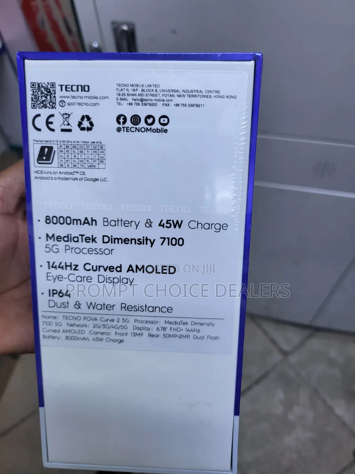 New Tecno Pova Curve 2 5G 256 GB Black