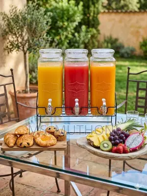 3 Tub Glass Juice Dispenser Set (1.6L Each )