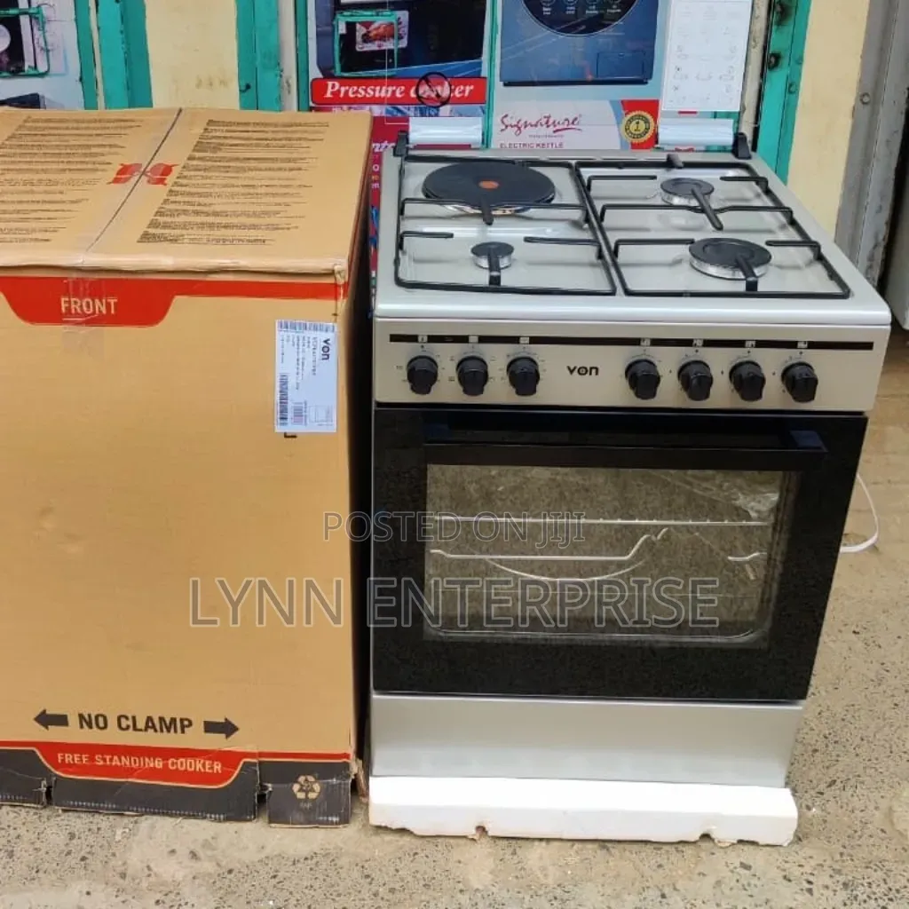 VON COOKER 60X60cm,  3 Gas + 1 Electric Burners With