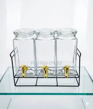 3 Glasses (1.6 L ) Cold Beverages Dispenser Set