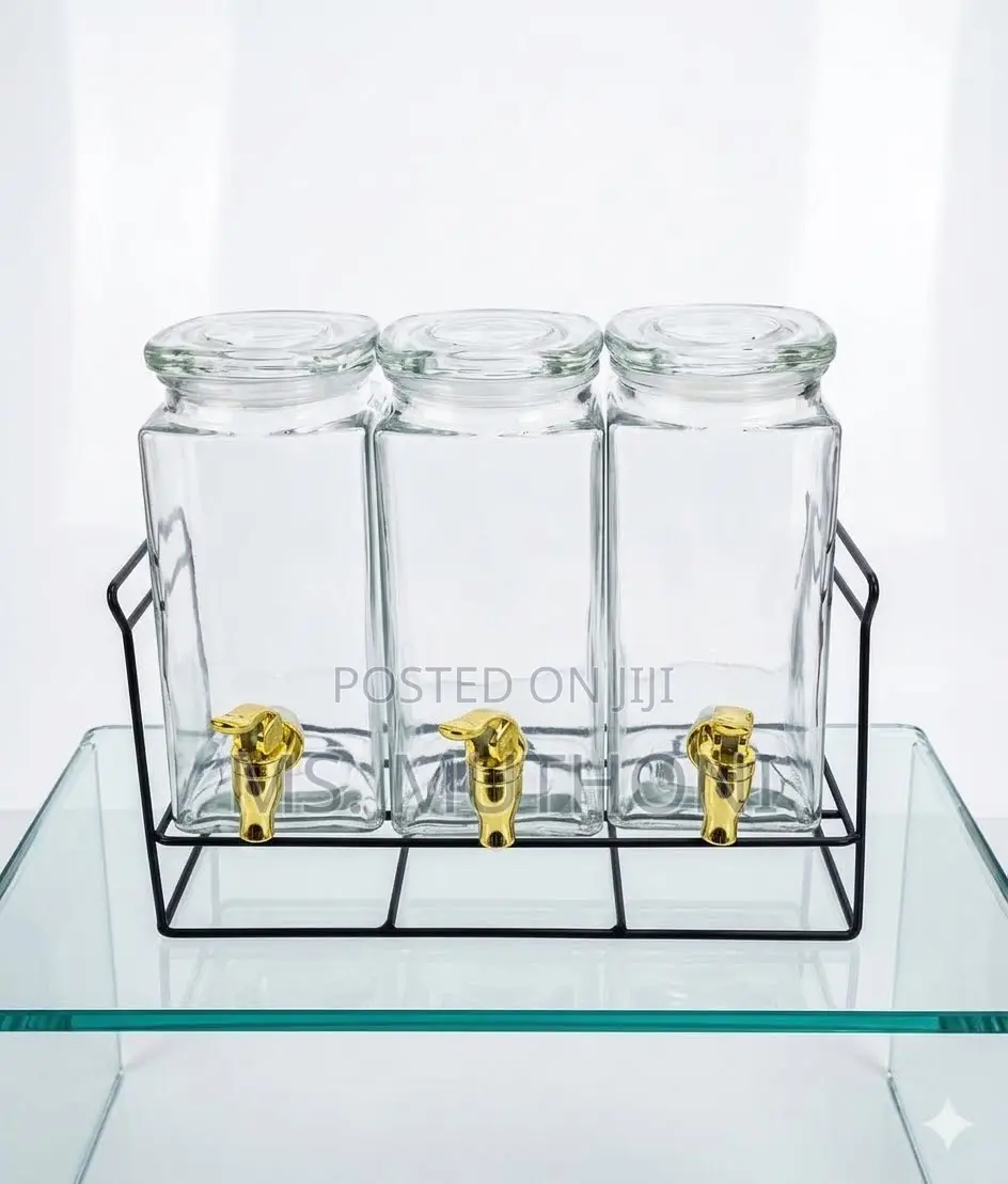 3 Glasses (1.6 L ) Cold Beverages Dispenser Set