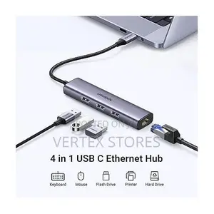 Ugreen Cm475 USB 3.0-to 3*USB Hub + Gigabit Converter
