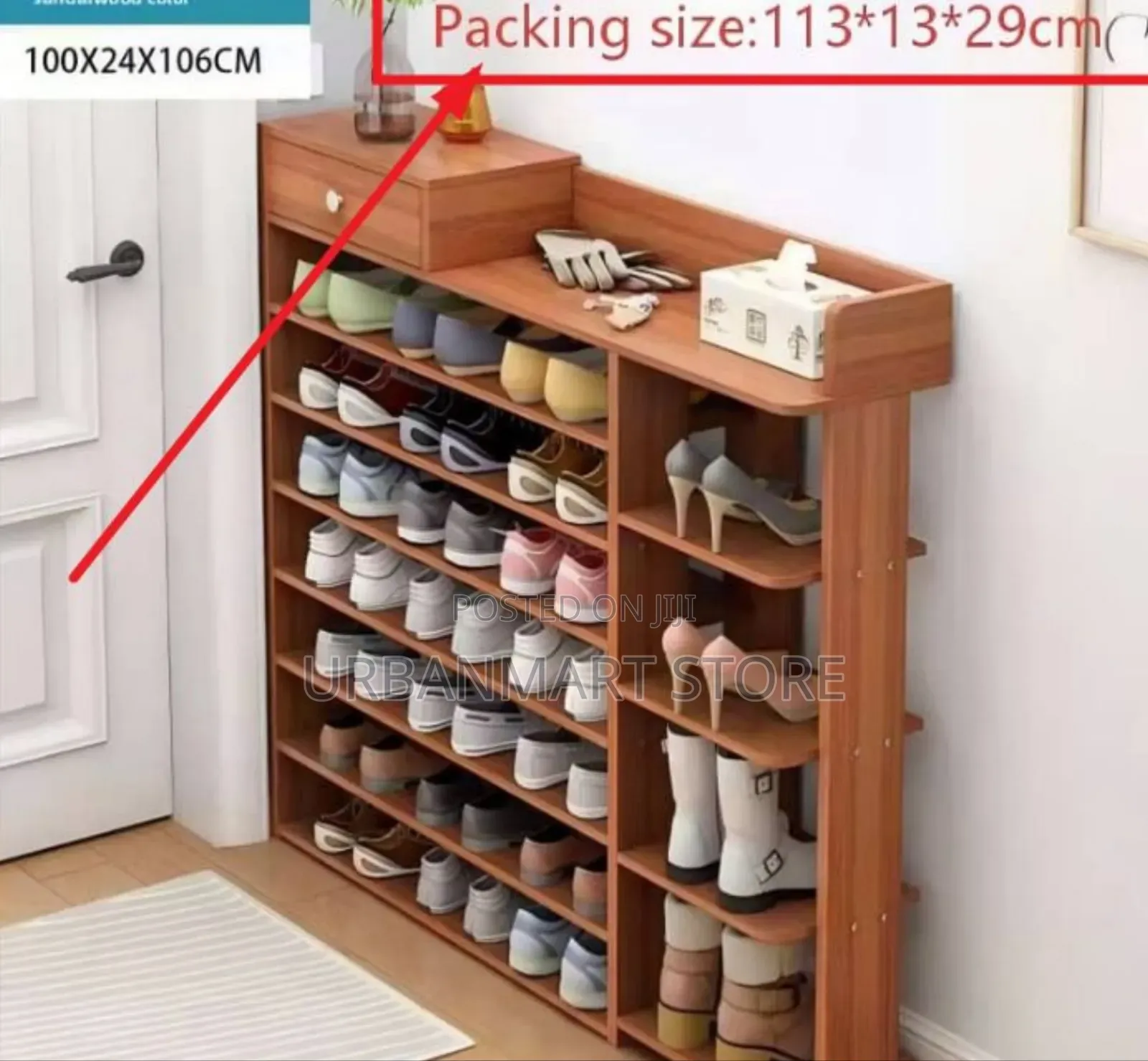 Heavy Duty Shoe Storage Rack 113 × 13 × 29cm