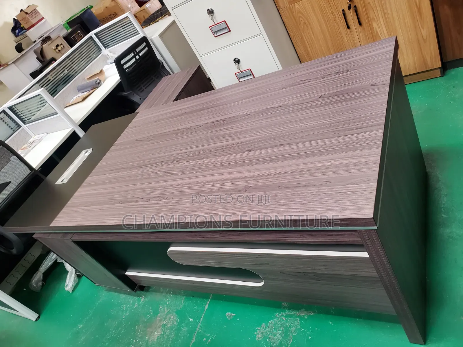 2M Dark Ash Executive Office Desk