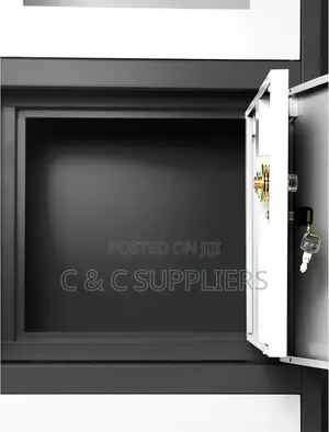 Modern Half Glass Safe Storage Cabinet.