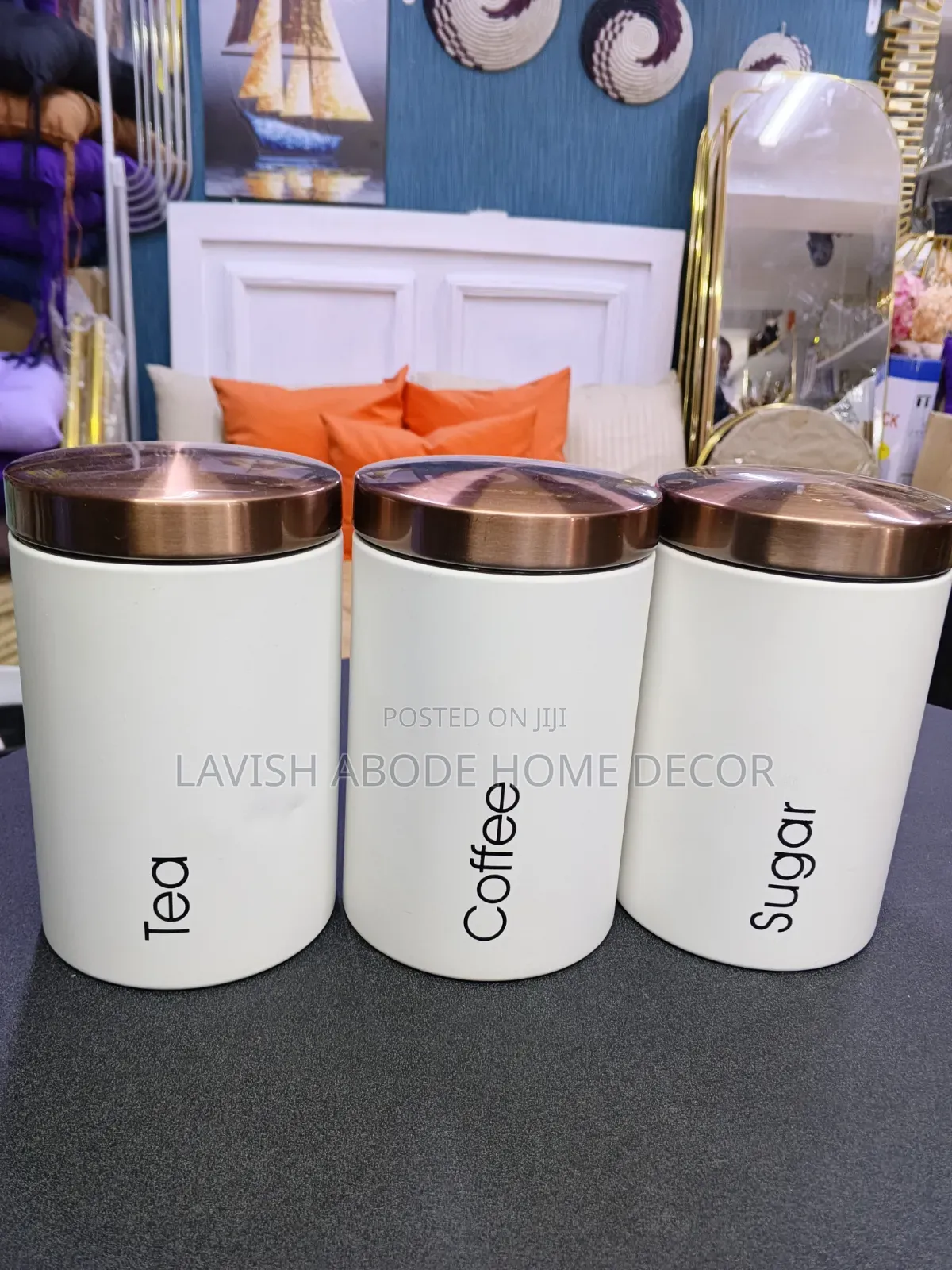 Luxury Tea, Sugar & Coffee Canisters – Elegant Kitchen Storage Set