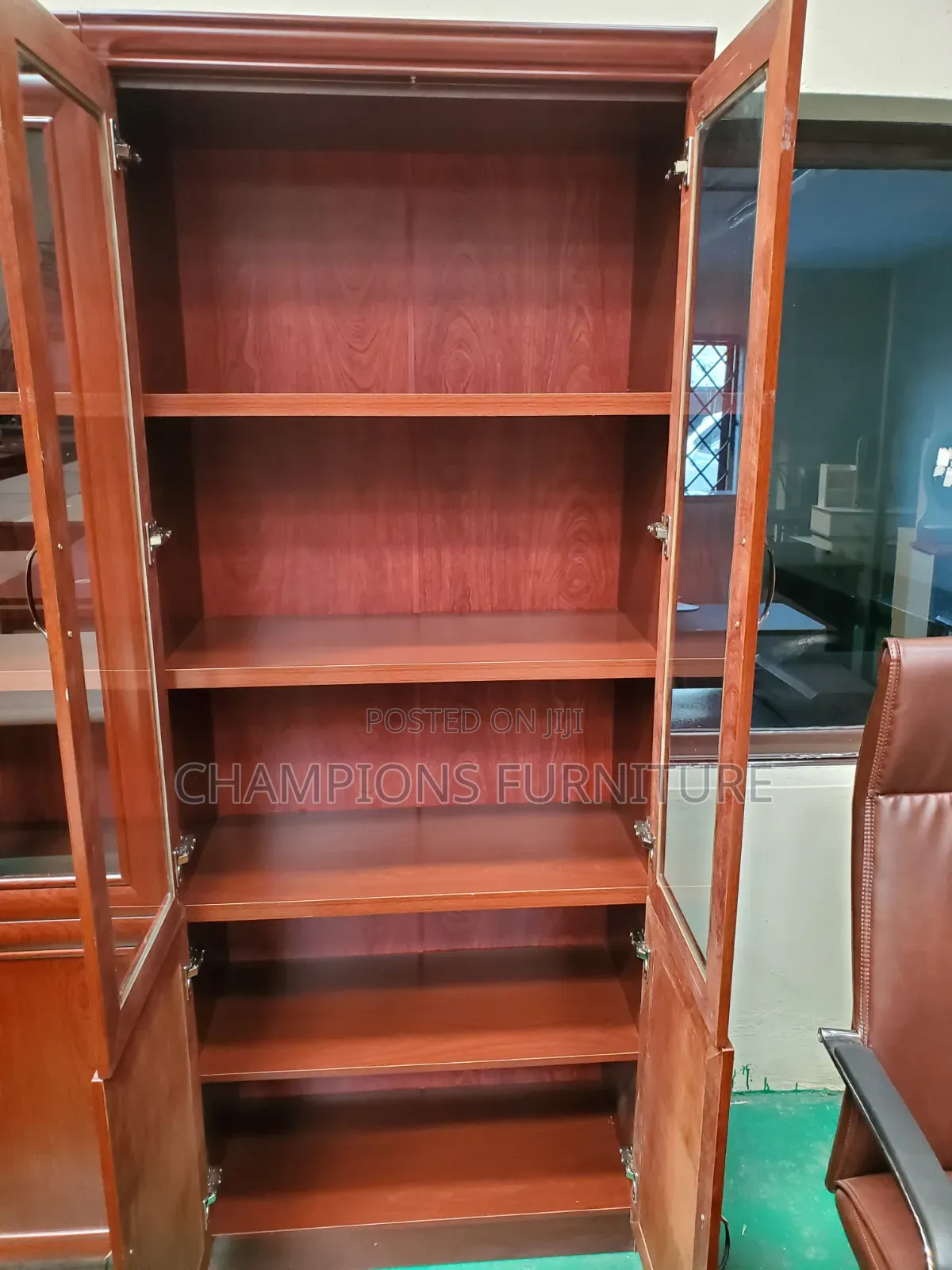2-Door Mahogany Archival Files Cabinet