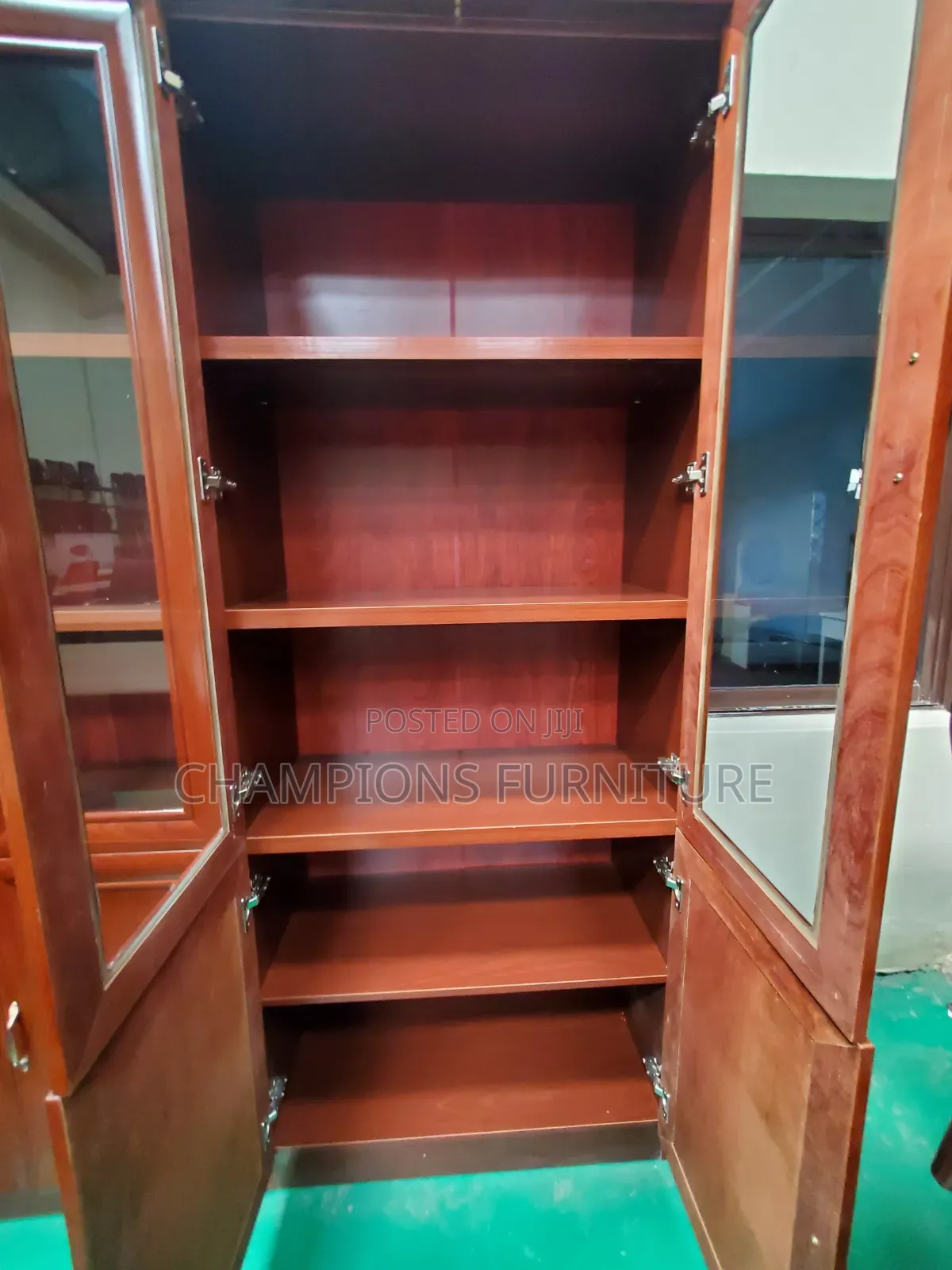 2-Door Mahogany Archival Files Cabinet