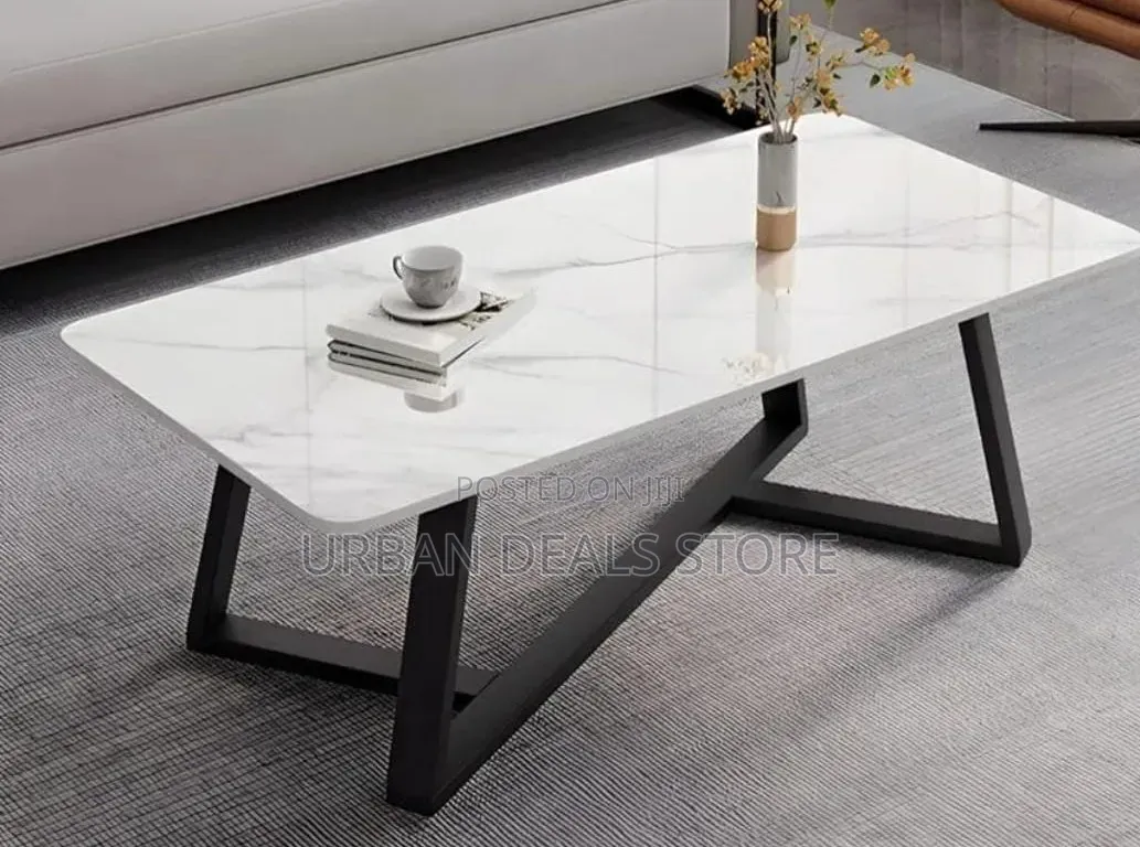 Modern Imported Executive Marble-Top Coffee Table