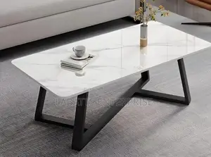 Modern Imported Executive Marble-Top Coffee Table