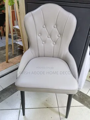 Luxurious Beige Dining Leather Chair – Elegant Dining Chair
