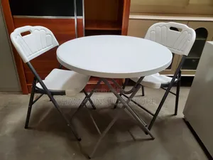 Round White Foldable Set