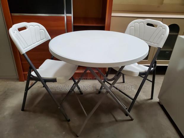 Round White Foldable Set - thumbnail 2