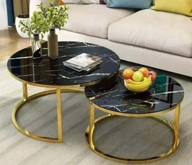 Marble Nesting Coffee Table - thumbnail 2