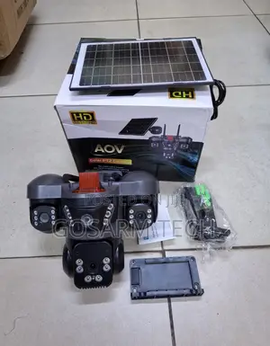 4G SIM Card Triple Lens Solar Powered PTZ Camera — 3 Lens CCTV