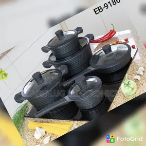 Edenburg 10PC Black Sufuria Set – Induction Compatible Cookware