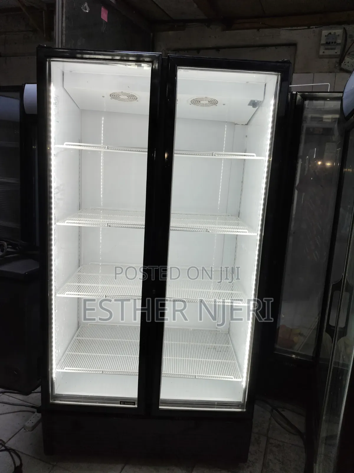 Super Clean Twin Door Display Counter Fridge on Offer