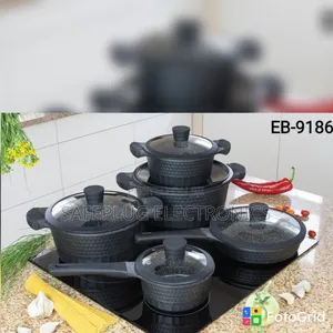 Edenburg 10-Piece Cookware Set – Black Induction-Friendly Pots