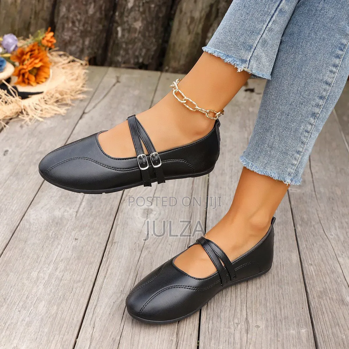 Mary Jane Buckle Flats