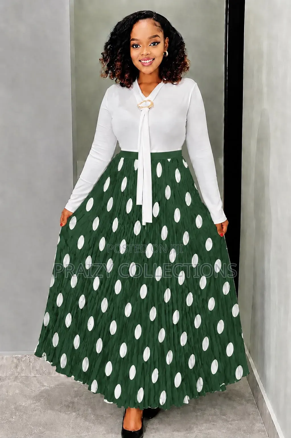 Polka Dots Maxi Skirts